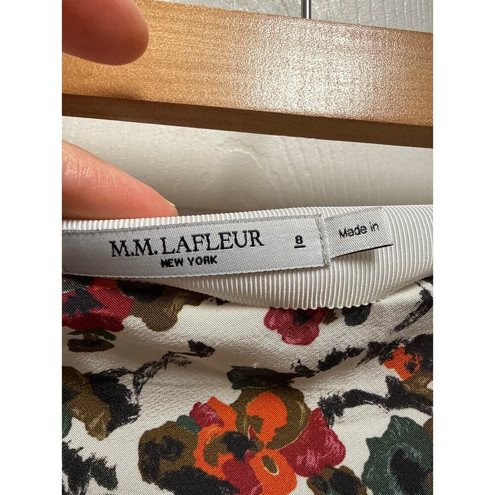 MM.Lafleur Satin Silk Floral Midi Slip Skirt Size 8 Quiet Luxury Old Money - Picture 5 of 6